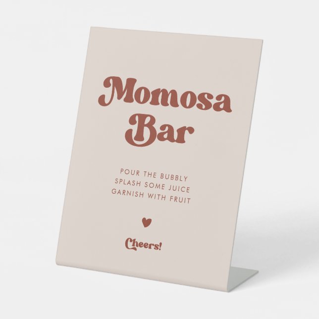 Expositor En L Elegante retro Peach Pink Momosa bar (Anverso)