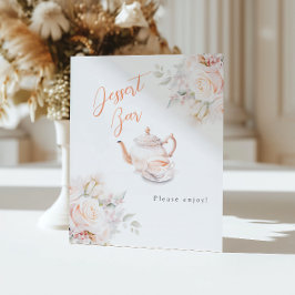 Expositor En L Elegante Rosa Bridal Tea Fiesta Dessert Bar