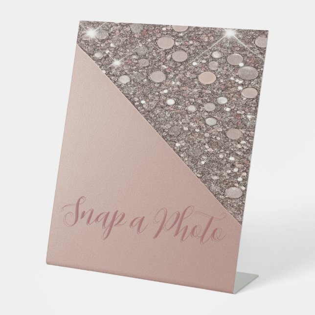 Expositor En L Elegante Rosa de ducha de novias doradas para toma (Anverso)