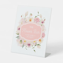 Expositor En L Elegante Rosa El Rótulo Pedestal Bar De Flores