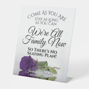 Expositor En L Elegante Rosa Royal Purple Boda de asientos abiert