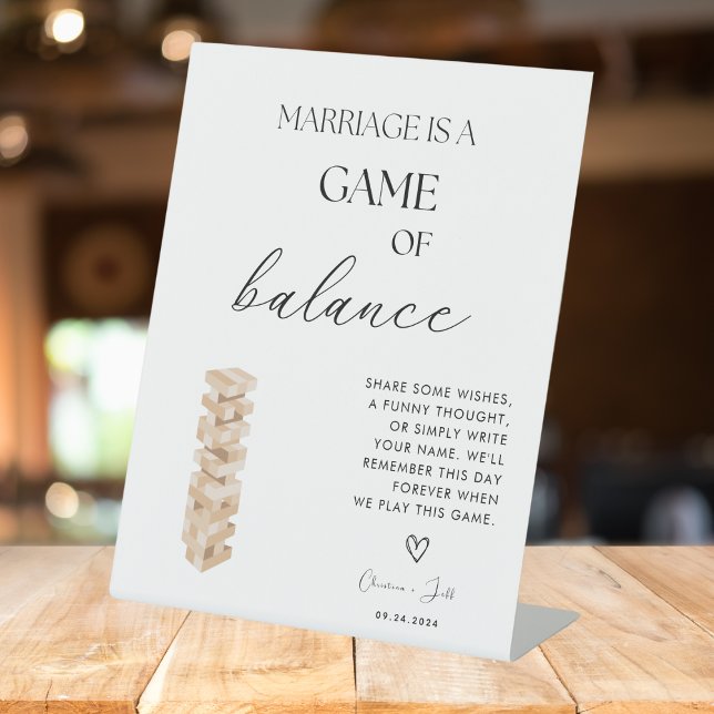 Expositor En L Elegante Rótulo Boda de libros Jenga moderno (Subido por el creador)