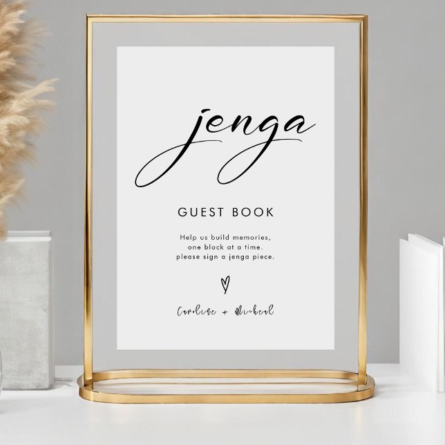 Expositor En L Elegante Rótulo Boda de libros Jenga moderno (Subido por el creador)