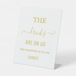 Expositor En L Elegante Rótulo de bar abierto con resaca blanca y