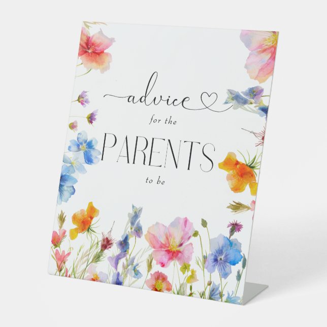 Expositor En L Elegante Rótulo de consejos sobre flores silvestre (Anverso)