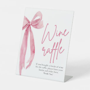 Expositor En L Elegante Rótulo de juego de raffle de vino rosado 