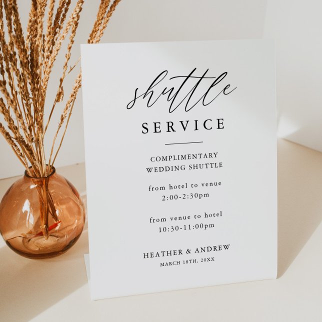 Expositor En L Elegante Rótulo de servicio de lanzadera de boda (Subido por el creador)