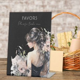 Expositor En L Elegante Rótulo del libro de cumpleaños 18 vestido