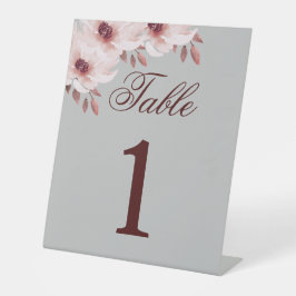 Expositor En L Elegante Rubor Rust Watercolor Floral Table Nu