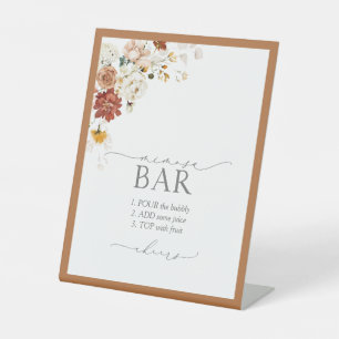 Expositor En L Elegante Rust Naranja Bridal Shower Mimosa Bar