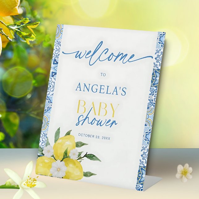 Expositor En L Elegante signo de bienvenida de Baby Shower italia (Subido por el creador)