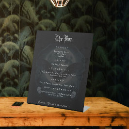 Expositor En L Elegante Skull Bats Gothic Moon Boda El Bar