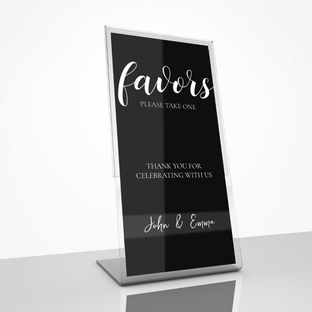 Expositor En L Elegante tema Boda blanco y negro (Make some simple notes to your guests on your wedding event)