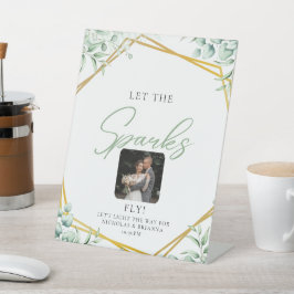 Expositor En L Elegante vegetación Eucalyptus deja brillo Boda