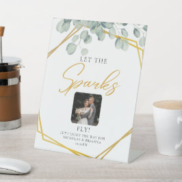 Expositor En L Elegante vegetación Eucalyptus deja brillo Boda