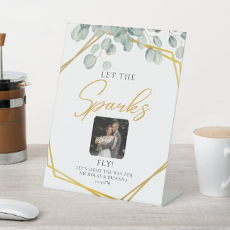 Expositor En L Elegante vegetación Eucalyptus deja brillo Boda