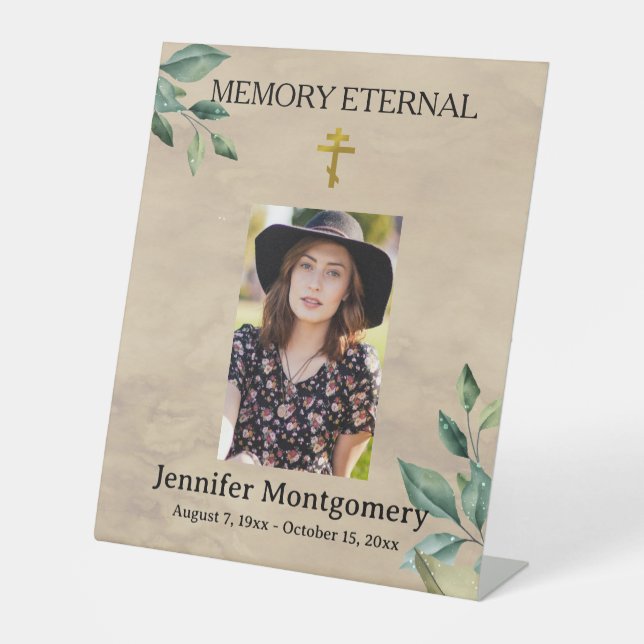 Expositor En L Elegante Verdor Funeral Ortodoxo Cristiano (Anverso)