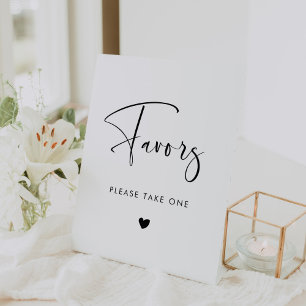 Expositor En L Elegante y moderno favores de boda en blanco y neg