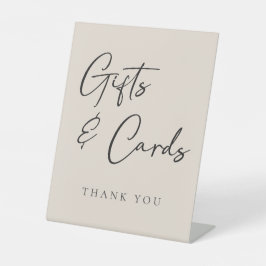 Expositor En L Elegante y simple regalo de boda beige