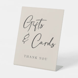 Expositor En L Elegante y simple regalo de boda beige