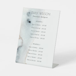 Expositor En L Elegante y suave Aqua Blue Gold Beach Service Pric