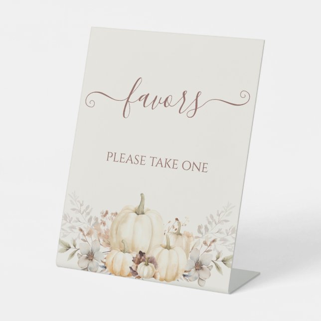 Expositor En L Elegantes calabazas rusticas favorecen (Anverso)