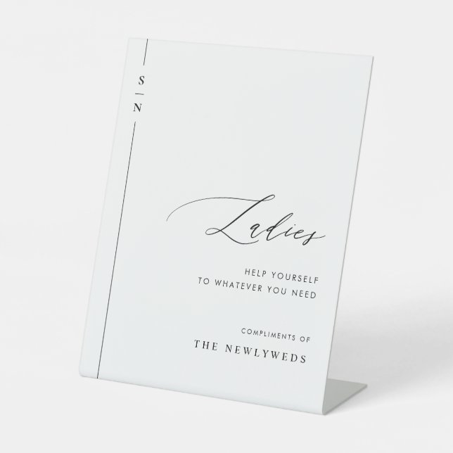 Expositor En L Elegantes damas Boda cesta de baño (Anverso)