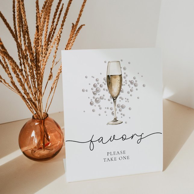 Expositor En L Elegantes Perlas y Prosecco Bridal Shower Favorita (Subido por el creador)