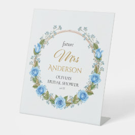 Expositor En L Elegantes Rosas azules y el aliento del bebé