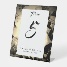 Expositor En L Elegantes Rosas Bodas Católicos Número de Mesa