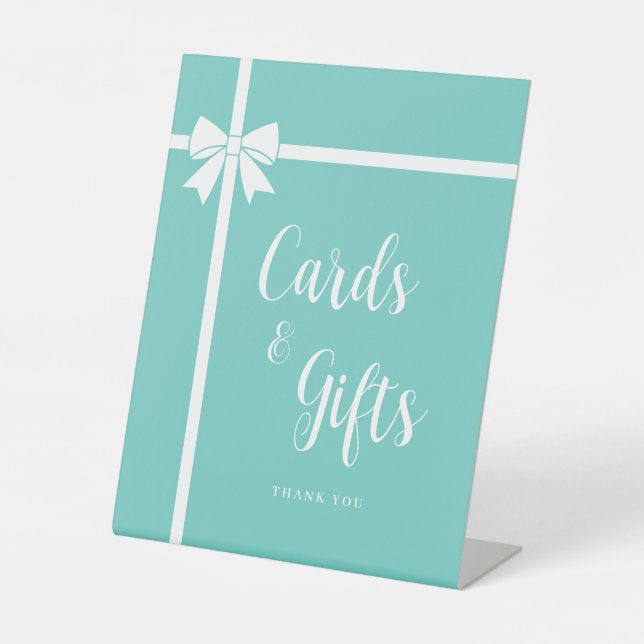 Expositor En L Elegantes tarjetas de ducha de novia y regalos de  (Anverso)