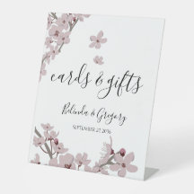 Elegantes tarjetas de matrimonio y regalo con flor