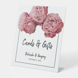 Expositor En L Elegantes tarjetas de matrimonio y regalos de rosa