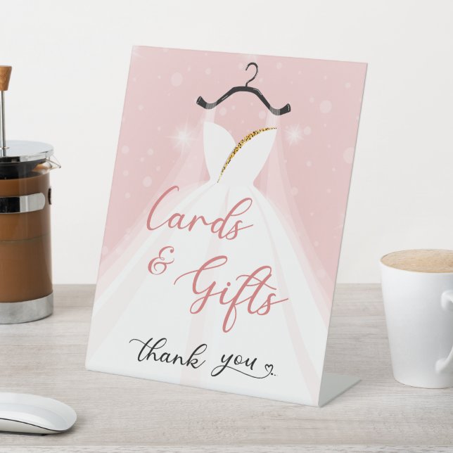 Expositor En L Elegantes tarjetas de vestir y regalos de Boda ros (In Situ)
