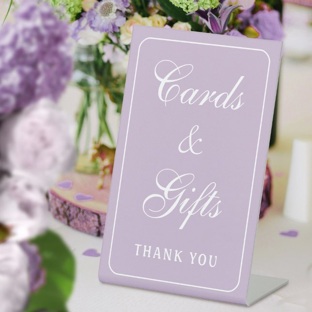Expositor En L Elegantes Tarjetas Lilac simples y regalos (Subido por el creador)