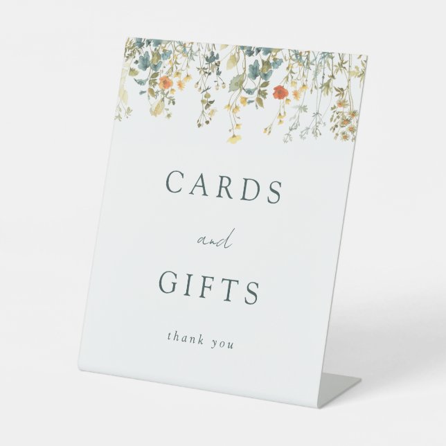 Expositor En L Elegantes tarjetas y regalos de boda de flores sil (Anverso)