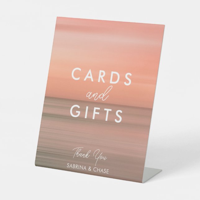 Expositor En L Elegantes tarjetas y regalos de boda gradiente de  (Anverso)