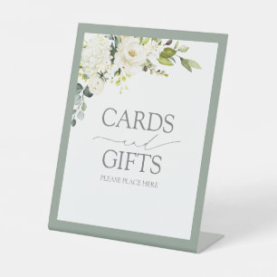 Expositor En L Elegantes tarjetas y regalos de flores verdes de c