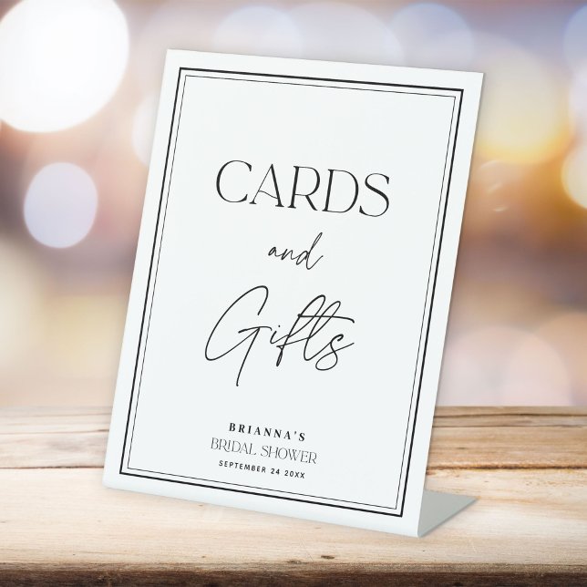 Expositor En L Elegantes tarjetas y regalos Ducha de novias en bl (Subido por el creador)