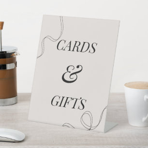 Expositor En L Elegantes tarjetas y regalos Rótulo Fiesta de duch