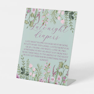 Expositor En L Elegantes Wildflowers Baby Shower Tarde Noche Diap