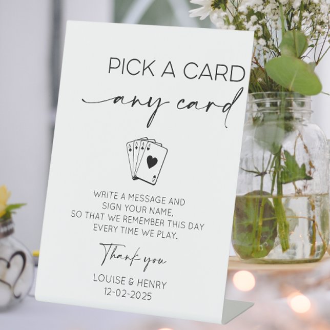 Expositor En L Elegir cualquier libro de cartas (Pick a card any card, sign our playing cards guest book)