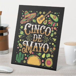 Expositor En L Elementos Divertidos de Fiesta para Cinco De Mayo
