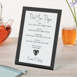 Expositor En L Elija el menú de la barra blanca del Boda del esqu