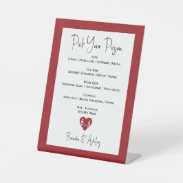 Expositor En L Elija el menú de la barra roja del Boda del esquel