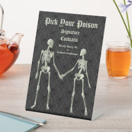 Expositor En L Elija su elegante menú de bebidas envenenadas