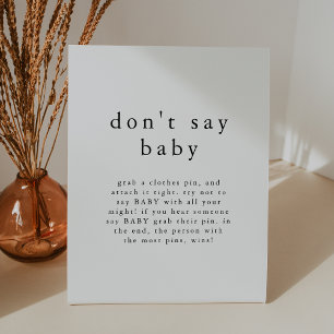 Expositor En L EMELIA Boho Simple Don't Say Baby Game Baby Shower