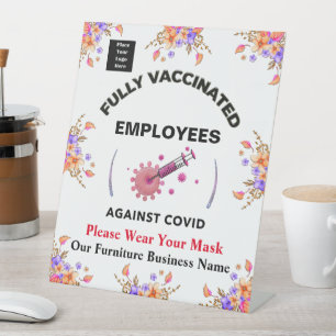 Expositor En L Empleados Personalizado del logotipo comercial de