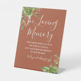 Expositor En L En el amor por la memoria verde Terracotta Boda