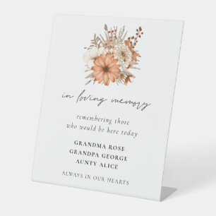 Expositor En L En la memoria amorosa Florals otoño nombra Boda